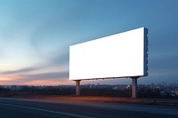 White billboard light sky advertisement. AI generated Image by rawpixel.