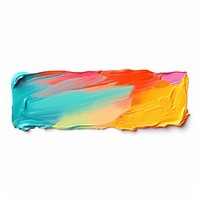 Flat colorful paint brushstroke rectangle painting white background. AI generated Image by rawpixel.