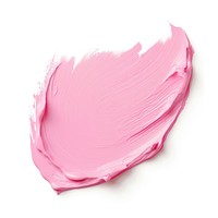 Flat pale pink paint brushstroke petal white background cosmetics. AI generated Image by rawpixel.