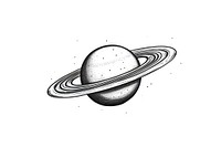 Saturn astronomy space monochrome. AI generated Image by rawpixel.