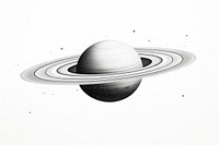 Saturn space monochrome astronomy. AI generated Image by rawpixel.