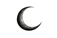 Eclipse moon white background monochrome. AI generated Image by rawpixel.
