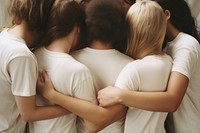 Hugging adult women white. AI generated Image by rawpixel.