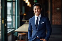 South east asian businessman smile adult happy. AI generated Image by rawpixel.