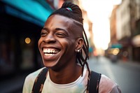 Laughing street smile happy. AI generated Image by rawpixel.