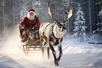 Santa Claus snow christmas outdoors. AI generated Image by rawpixel.