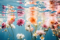 Summer flowers underwater outdoors nature. AI generated Image by rawpixel.