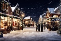 A Christmas background christmas town decoration. AI generated Image by rawpixel.