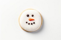 Snowman icing cookie food anthropomorphic representation. AI generated Image by rawpixel.