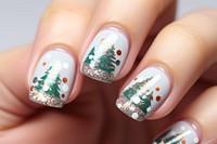 Aesthetic Christmas nails manicure hand celebration. AI generated Image by rawpixel.