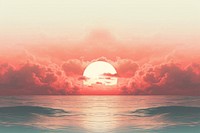 Aesthetic sunset sunlight outdoors horizon. AI generated Image by rawpixel.
