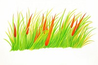 Grass drawing plant wheatgrass. AI generated Image by rawpixel.