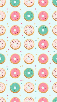 Donut pattern backgrounds food. AI generated Image by rawpixel.