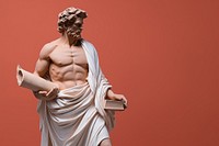 Scroll sculpture statue adult. AI generated Image by rawpixel.