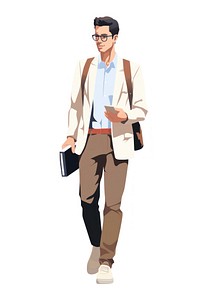 Working person walking blazer jacket. AI generated Image by rawpixel.