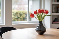 Modern kitchen table vase windowsill furniture. AI generated Image by rawpixel.