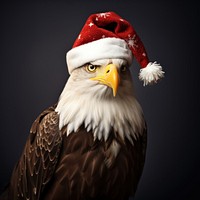 Bald Eagle animal christmas portrait. AI generated Image by rawpixel.