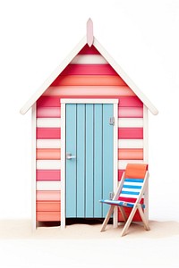 A beach hut architecture building outdoors. AI generated Image by rawpixel.