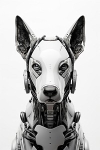 A dog robot animal mammal white. AI generated Image by rawpixel.