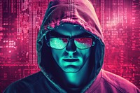 Hacker sunglasses portrait adult. AI generated Image by rawpixel.