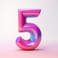 Number 5 shape creativity glowing. AI generated Image by rawpixel.
