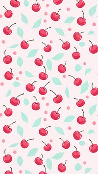 Cherry pattern backgrounds plant. AI generated Image by rawpixel.