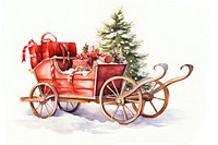 Christmas vehicle wheel plant. AI generated Image by rawpixel.