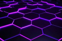 Hexagon wallpaper purple glowing pattern. AI generated Image by rawpixel.