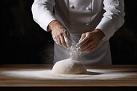 Sprinkling cooking flour dough. AI generated Image by rawpixel.