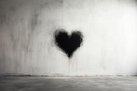 Black white heart wall. AI generated Image by rawpixel.