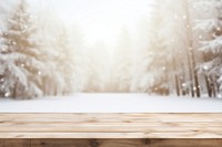 Empty light brown wooden winter forest snow. AI generated Image by rawpixel.