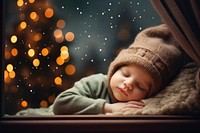 Sleeping night baby christmas. AI generated Image by rawpixel.