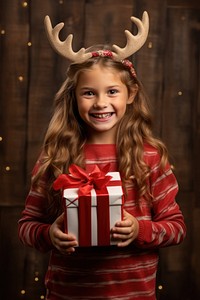 Christmas portrait holding smile. AI generated Image by rawpixel.