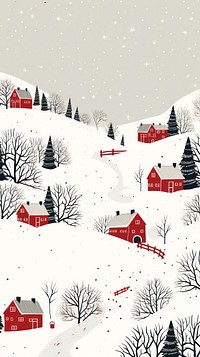 Christmas card landscape outdoors winter