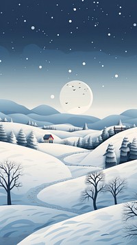 Christmas landscape outdoors winter nature. AI generated Image by rawpixel.