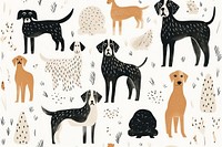 Dog pattern illustrated animal. AI generated Image by rawpixel.