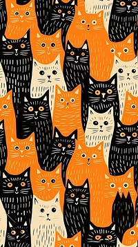 Cat pattern animal mammal. AI generated Image by rawpixel.