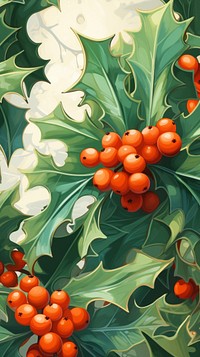 Pattern leaf plant holly. AI generated Image by rawpixel.