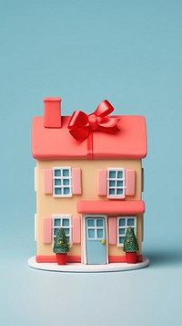Tiny chritmas gift boxes house toy confectionery. AI generated Image by rawpixel.