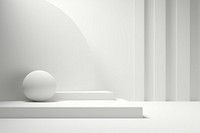 Abstract white graphic background architecture sphere wall. AI generated Image by rawpixel.