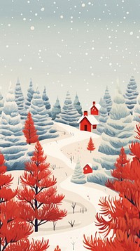 Background cute winter holidays christmas tree snow. AI generated Image by rawpixel.