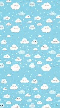 Cloud pattern backgrounds repetition. AI generated Image by rawpixel.