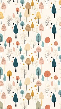 Cute tree pattern art backgrounds. AI generated Image by rawpixel.