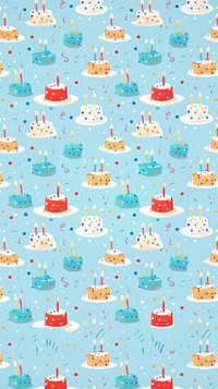 Birthday cake pattern backgrounds watercraft. AI generated Image by rawpixel.