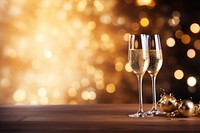 Christmas glass drink gold. AI generated Image by rawpixel.