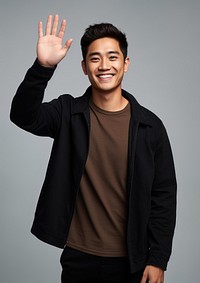 Asian american man portrait smile adult. AI generated Image by rawpixel.