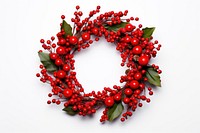 Chirstmas wreath christmas white background celebration. AI generated Image by rawpixel.