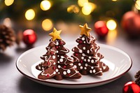 Gingerbread chocolate christmas dessert. AI generated Image by rawpixel.