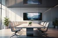 Meeting room table furniture office. AI generated Image by rawpixel.