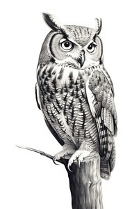  Owl drawing sketch animal. AI generated Image by rawpixel.